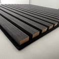 thumbnail image 4 of Dundee Deco Acoustic Panels, Wooden Slats for Decor and Noise Reduction - 3D Wall Panels or Ceiling Panels - Dark Coffee Bean Brown - Set of 2, Covers 7.8 sq ft, 4 of 7