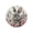 B001-K, variant on Easter Round Placemats Bunnys Flowers Spring Farmhouse Round Table Mats for Easter Party Dining Decoration