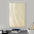 thumbnail image 2 of IDEA4WALL Framed Canvas Print Tan Duotone Paint Stroke Landscape Abstract Shapes Wall Art Modern Art Decorative Illustrations Bohemian Relax/Calm for Living Room, Bedroom - White 16"x24", 2 of 5