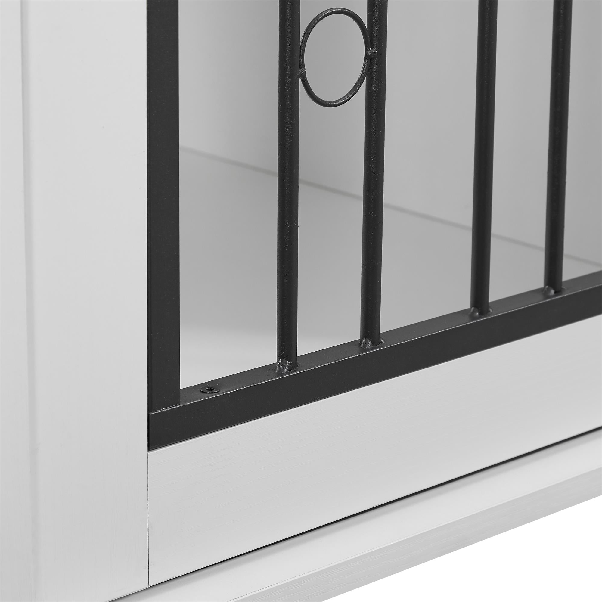 Pefilos 39" Wooden Dog Crate for Medium Dogs Indoor Sliding Door Dog Cage Furniture with Partition for Two Puppies Dog House, White Pefilos 39" Wooden Dog Crate for Medium Dogs Indoor Sliding Door Dog Cage Furniture with Partition for Two Puppies Dog House, White