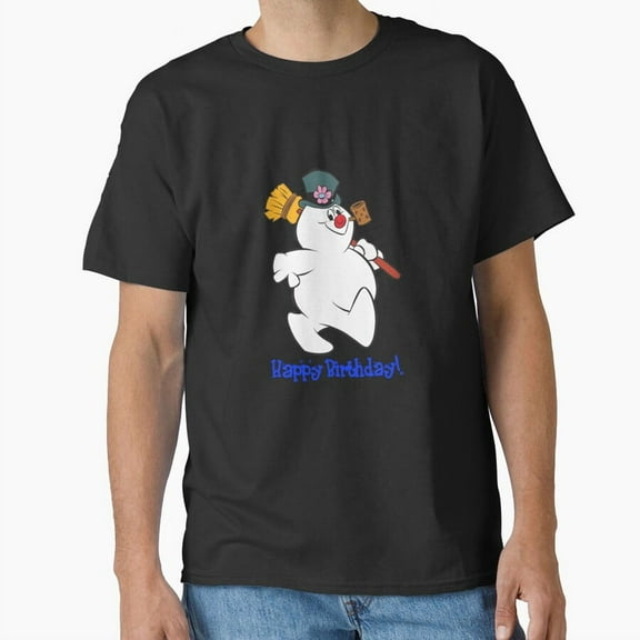 Frosty: Happy Birthday, The Snowman Christmas Holiday Quote G28833 Unisex T-Shirt, Up to Size 5XL