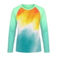 thumbnail image 4 of Hauaitttt Print Kids Rash Guard Long Sleeve Swimsuit with Gradient Color for Girls – Playful Sun Top for Outdoor Swimwear and Swim Classes Girl Tops 2t Girl Ruffle Top Girls Athletic Girls Size 16, 4 of 4
