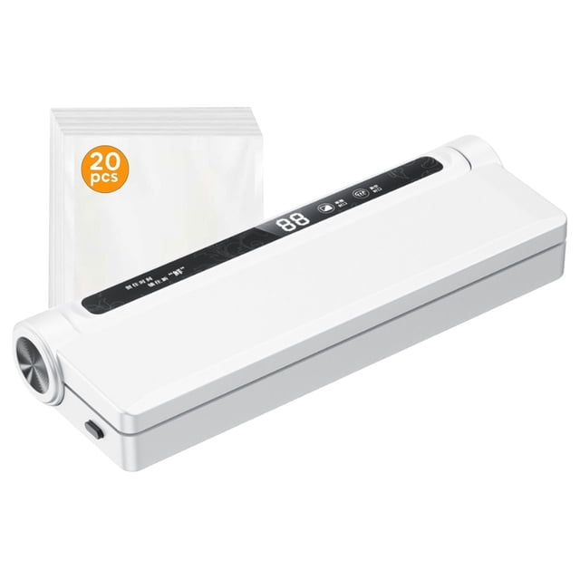 Vacuum Sealer Equipped With 20 Vacuum Sealed Bags Automatic Dry And Use Vacuum Sealer Machine One Click Intelligent Operation Digital Display Strong Sucti