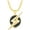 Gold, variant on Lightning Bolt Necklace 925 Sterling Silver/18K Gold Plated/Black Lightning Jewelry for Men, with Stainless Steel Chain 22+2 Inch