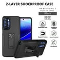 thumbnail image 3 of Xhy Motorola Moto G Stylus 5G 2022 Case with Stand, Military Grade Case with Magnetic Car Mount, Hybrid Hard Case, Motorola G Stylus 5G 2022 Case for Men Women, Black & Black, 3 of 7
