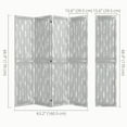 thumbnail image 3 of HOMCOM 5.5' 4 Panel Room Divider Folding Privacy Screen Panels, Grey, 3 of 10