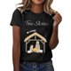 thumbnail image 1 of Gibobby Playera de Manga Corta Casual Suave Camiseta gráfica para mujer, divertida camiseta manga corta con cuello redondo para ver películas, blusa(Negro,M), 1 of 4
