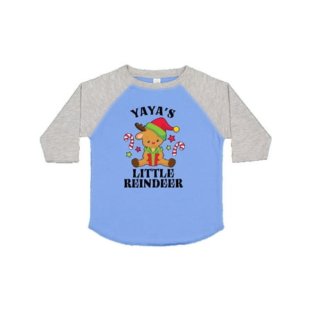 

Inktastic Christmas Yaya s Little Reindeer with Candy Canes Gift Toddler Boy or Toddler Girl T-Shirt