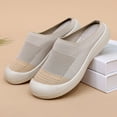 thumbnail image 5 of Wovix Women'S Slipper Color Block On Sandals Casual Closed Toe Wedges Soft Bottom Breathable Shoes Indoor Outdoor Shoes, 5 of 9