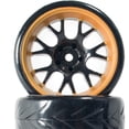 thumbnail image 3 of 4pcs RC Car Tires 12mm HSP 1/10 TT02 On-Road Racing Rally negro perfke rc ruedas y neumáticos, 3 of 6