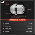 thumbnail image 2 of A-Premium M12-1.50 Wheel Lug Nuts Compatible with Ford Escape Fusion Focus Ranger EcoSport Transit Connect Lincoln MKZ MKC Front and Rear Side 20-PC Set, 2 of 9