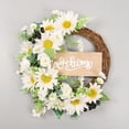 thumbnail image 7 of Artificial Sunflower Spring Summer Wreath, Wooden White Simulated Flower Decoration Pendant, Durable Faux Sunflower Wreath for Home/Outdoor, Includes Storage Box, Enhances Patio/Entryway, 16in, White, 7 of 7