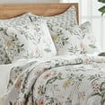 thumbnail image 6 of Levtex Home - Viviana Quilt Set - Full/Queen Quilt + Two Standard Pillow Shams - Botanical Floral - Coral, Green, Yellow, Cream - Quilt (88x92in.) and Pillow Shams (26x20in.) - Reversible - Cotton, 6 of 6