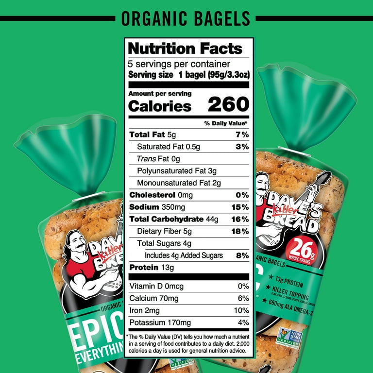 Dave's Killer Bread Organic Bagels, 42 OFF