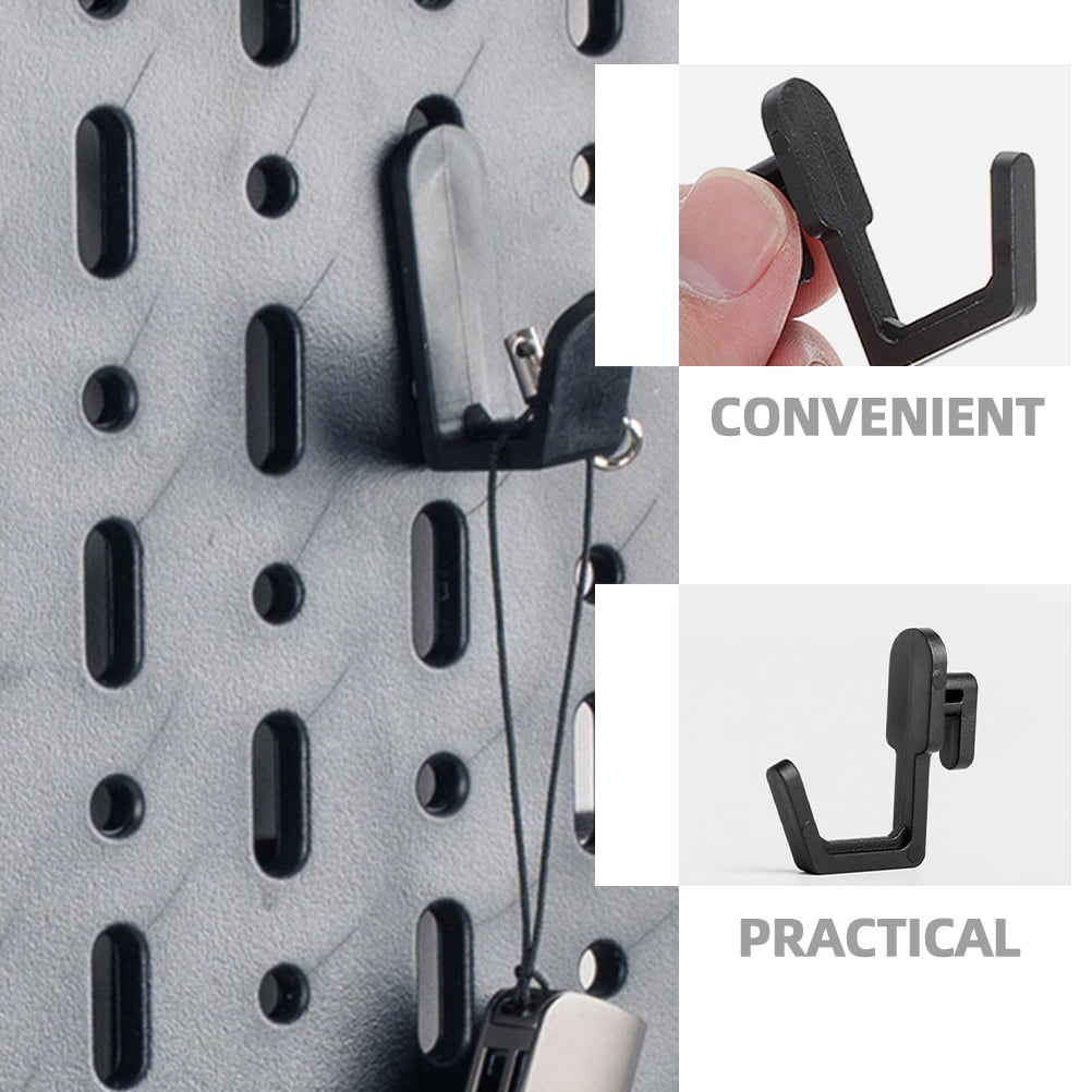 White Plastic Pegboard Hooks for Home Use with J-Shape Pieces