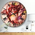 thumbnail image 2 of DesignArt Grande Horloge Murale Illustration de Rose Rouge, 2 of 2