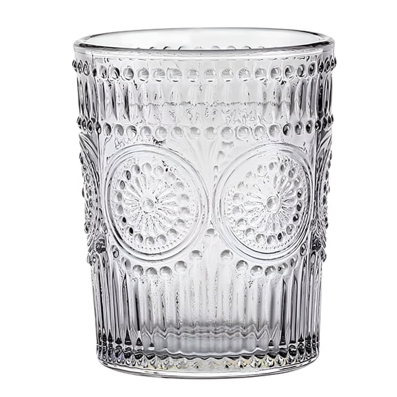ACDANC 2026 New 300Ml Vintage Water Glasses,Romantic Drinking Glasses,Glassware Set for Juice,Beverages,Beer,Cocktail - Light Gray for Home, Dining, Kitchen, Party, Restaurant