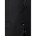 thumbnail image 2 of Men's Euro Slim Fit Solid Black Two Button 2 Piece 100% Wool Suit, 2 of 4