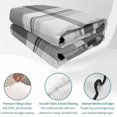 thumbnail image 4 of 3 Pieces Queen Quilt Set,Minimalist Black White Grey Plaid Soft Bedding Sets with 1 Quilt & 2 Pillow Shams,Neutral Tartan Checkered Summer Bedspread Lightweight Coverlet Comforter for All Season, 4 of 9
