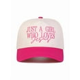 thumbnail image 3 of Just A Girl Who Loves Jesus Letter Embroidered Trucker Cap, Adjustable Snapback Cap, Casual Outdoor Sports Stylish Hat for Women & Men, 3 of 5