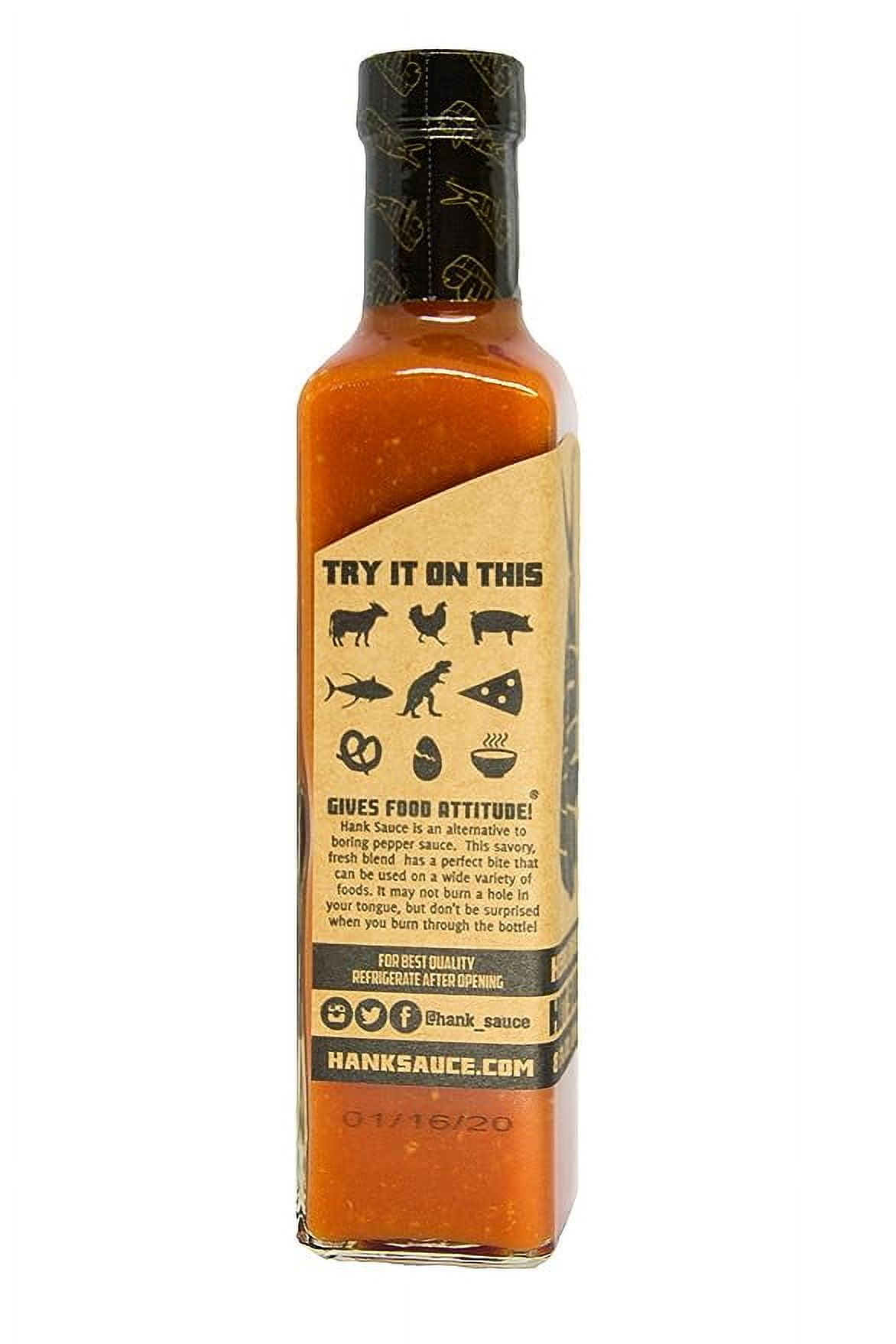 Hank Sauce - Hot Sauce Heat, 8.5oz | Pack of 6