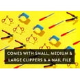 thumbnail image 4 of Gou Gou Pets Pet Care Pedicure Kit for Dogs, Cats, Birds and Reptiles - 2 Miller's Forge Nail Clippers, Small Scissors Style Clipper and One Nail File, Includes Compact Travel Carry Case, 4 of 11