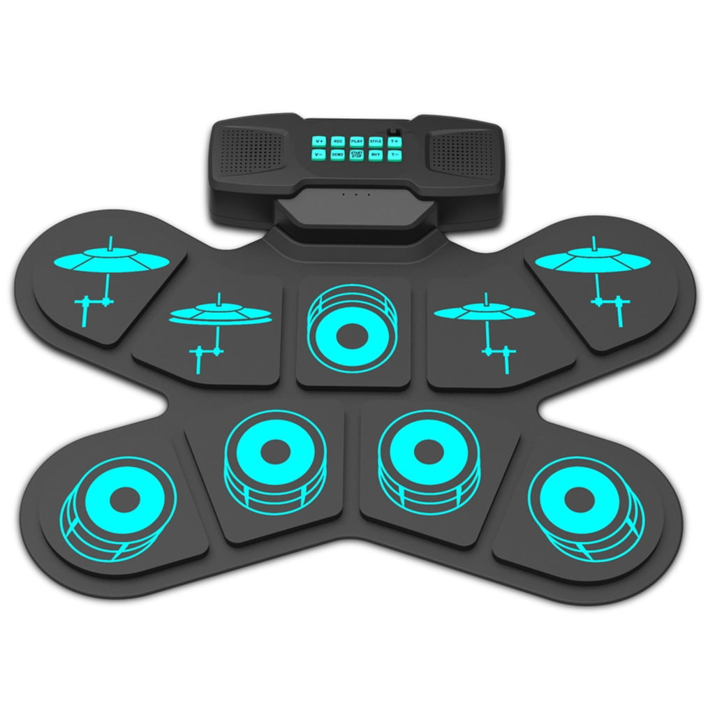 Drum Kits with Headphone Jacks, Built-in Speaker Drum Pedal Drum Stick Drum Pads