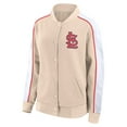 thumbnail image 2 of Women's Fanatics Tan St. Louis Cardinals Luxe Lounge Full-Snap Jacket, 2 of 3