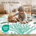 thumbnail image 4 of ODIKA 9'x12' Washable Area Rug Low Pile, Flatwoven, Starfish Nautical Ocean Wave Border Motif Seashell Turtle Reef Refined for Great Room, Indoor Concept, Large Living, 4 of 7
