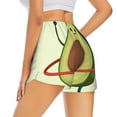 thumbnail image 3 of Disketp Avocado1 Print Women's Shorts Workout Shorts for Athletic Gym Running Shorts with Phone Pockets Large, 3 of 8
