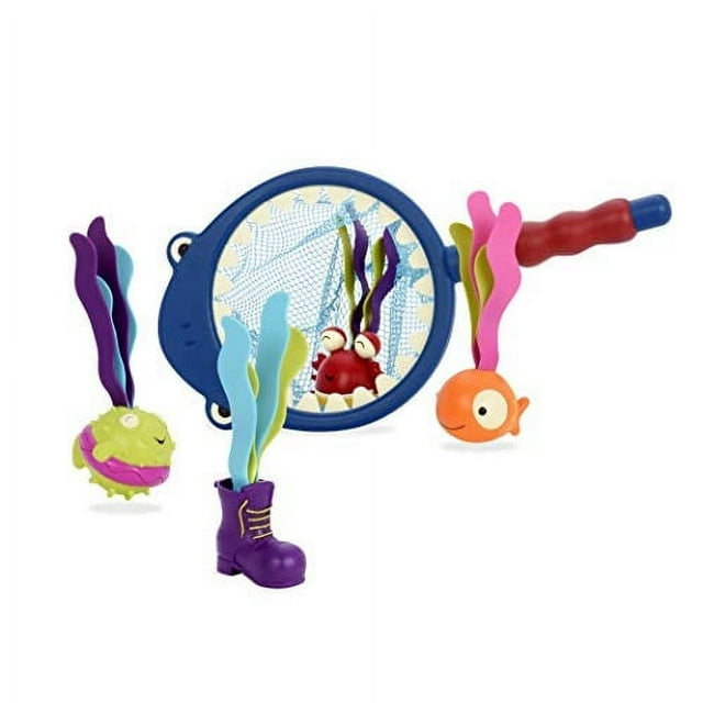Pool Toys B. toys Shark Scoop-A-Diving con 1 red para tiburones y 4 pulgadas