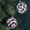thumbnail image 4 of Adornos de bolas a cuadros, decoración navideña, bolas envueltas en tela, vacaciones navideñas para decoración del hogar Zhivalor CPB-SSW373-2, 4 of 5