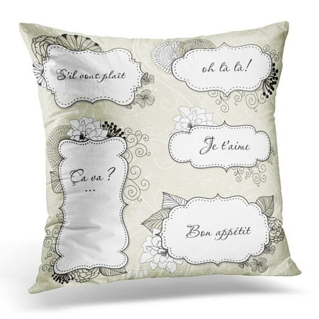Arhome Paris Floral Vintage Frames In French Style Border Pillows