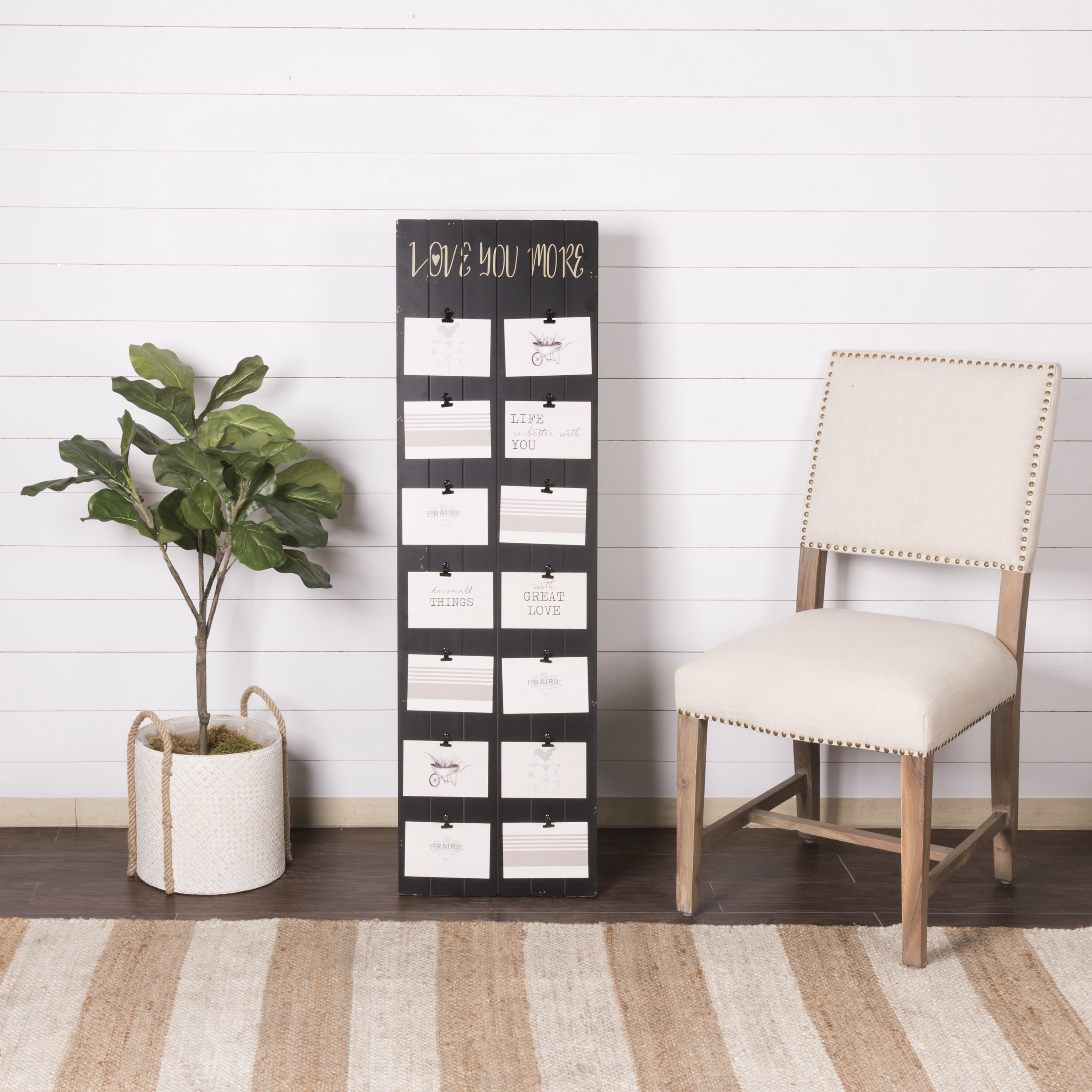 Prinz "Love You More" Standing Easel Collage Picture Frame for Fourteen 4x6-inch Photos, Black