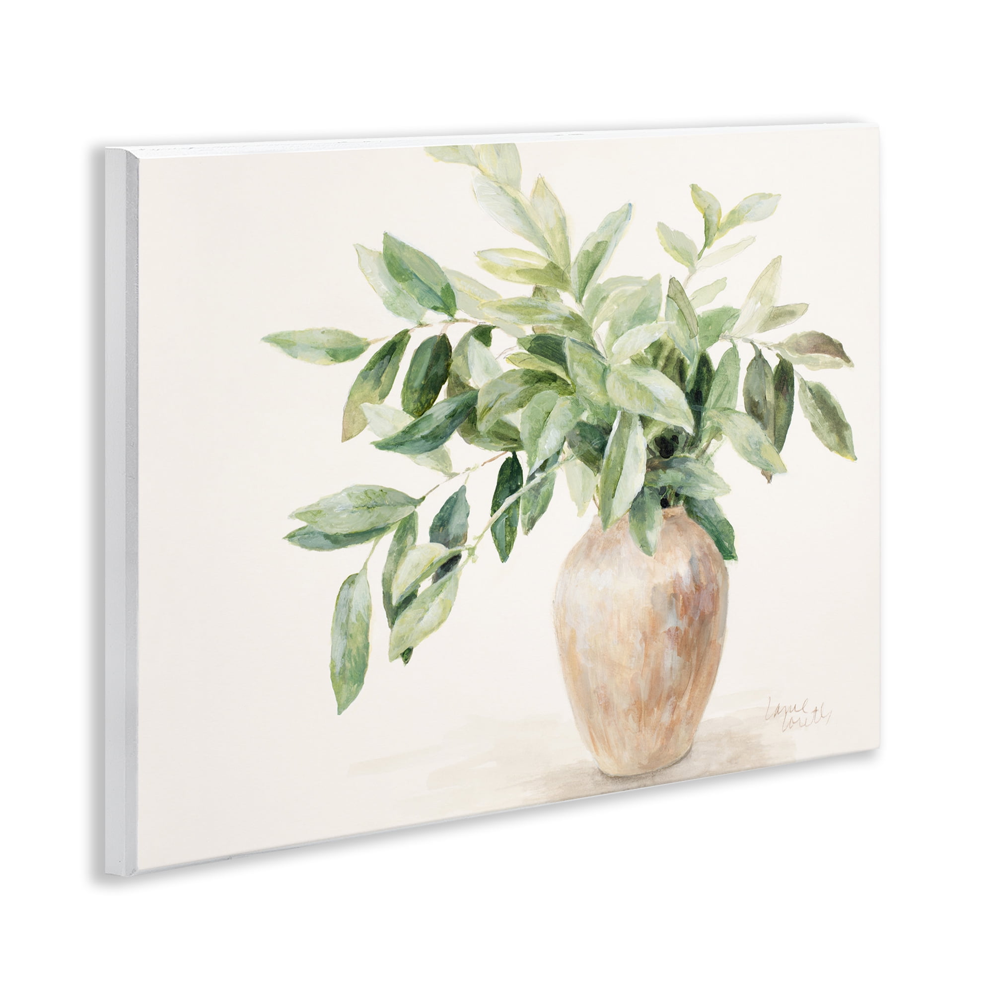 Stupell Industries Ivy Potted Plant Botanical & Floral Painting Unframed Art Print Wall Art, 14 x 11