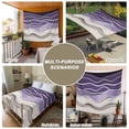 thumbnail image 6 of Purple Wave Large Tapestry for Bedroom Wall Hanging Tapestry,Coastal Ombre Ocean Grey Stripes Beach Sand Ceiling Backdrop Tapestries Poster Blanket Wall Decor for Teens Room Living Room 86" x 104", 6 of 8