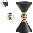 thumbnail image 6 of Meridian Furniture Malia Black and Gold Metal Hourglass Shaped End Table, 6 of 7