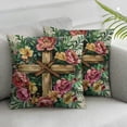 thumbnail image 2 of Nawypu Happy Easter Bunny Decorative Throw Pillow Covers He is Risen Religious Cross Rabbit Porch Patio Outdoor Pillowcase, Rose Floral Flowers Sofa Couch Cushion Case Home Decor 2pc, 2 of 6