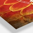 thumbnail image 3 of Designart 'Abstract Orange Fleur Design Traditionnel Multipanneau Horloge Murale, 3 of 4