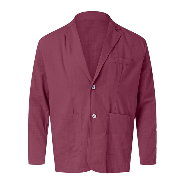 Mens Fashion Leisure Light and Solid Color Pockets Lapels Buttons Suits Jackets and Tops Man Wedding Mens Suit Jackets Extra Slim Fit Suit Wool Suit Party Suits for Men Men Slim Fit Suit Wind