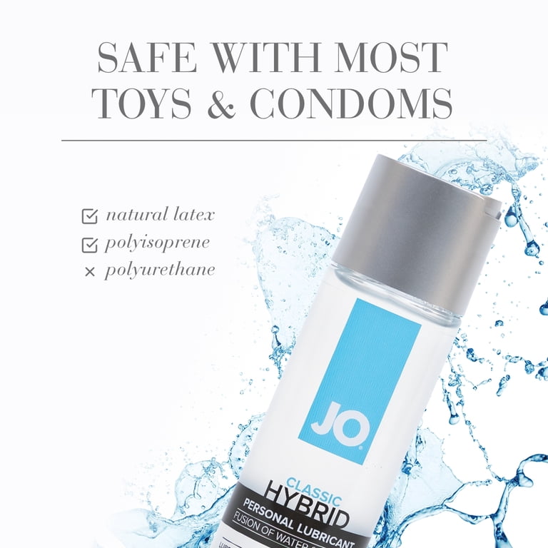 jo hybrid personal lubricant JO Classic Hybrid Personal Lubricant, Silicone & Water-Based Lube with  Silky Glide & Buttery Smooth Texture, 4 fl oz
