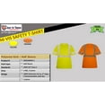 thumbnail image 2 of High Visibility Fluorescent Safety T-Shirt - Half Sleeve - 100% Polyster (3X-Large, Yellow), 2 of 2