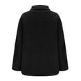 thumbnail image 6 of Zedker Womens Fuzzy Fleece Jacket Fall Winter Warm Long Sleeve Sherpa Coats Casual Full Zip Up Outerwear with Pockets Black L, 6 of 6