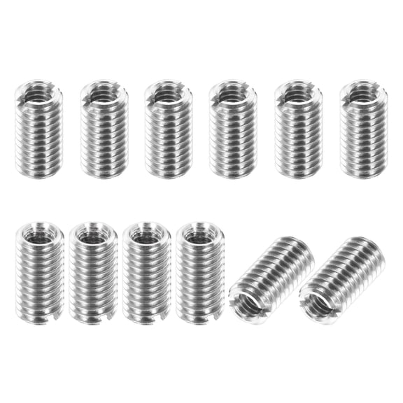 Thread Adapters Sleeve Reducing Nut, 12Pcs M6x1 Male to M4x0.7 Female Repairing Insert Nut Screw Reducer Conversion 303 Stainless Steel Fastener 12mm