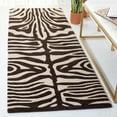 thumbnail image 2 of SAFAVIEH Soho Paige Striped Wool Area Rug, Beige/Charcoal, 6' x 6' Square, 2 of 6