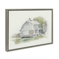 thumbnail image 2 of Kate and Laurel Sylvie Barn 1 Framed Linen Textured Canvas Wall Art by Patricia Shaw, 18x24 Gray, Decorative Farmhouse Art for Wall, 2 of 8