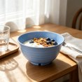 thumbnail image 4 of Djiypn 4 Pcs Unbreakable Cereal Bowls Set, 30 Oz Wheat Straw Bowls Set, Microwave & Dishwasher Safe Bowls for Kitchen, Reusable Plastic Bowls for Soup, Salad and Snack, Blue, 4 of 9