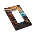 thumbnail image 4 of Fire Dragon Cool Art Light Switch Cover Decorator Single Gang Wall Plate 1-Gang Receptacle Outlet Decor, 4 of 7