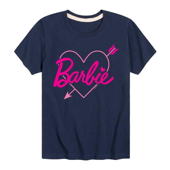 Barbie - Barbie Arrow Heart Logo - Toddler And Youth Short Sleeve Graphic T-Shirt