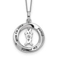 thumbnail image 4 of Sterling Silver Cubic Zirconia Mom Pendant Necklace, 4 of 6
